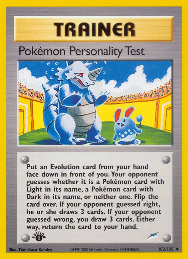 Pokémon Personality Test Pokemon card