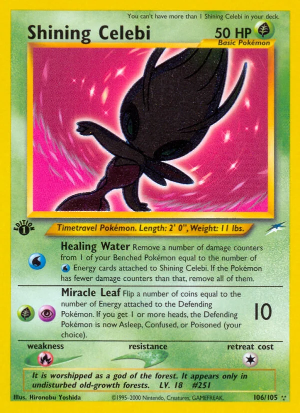 Shining Celebi Pokemon card