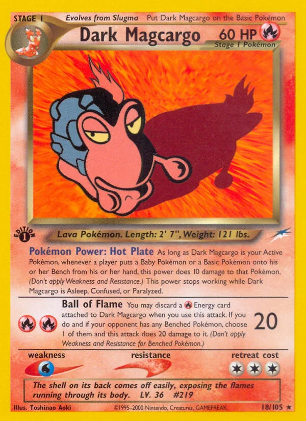 Dark Magcargo Pokemon card