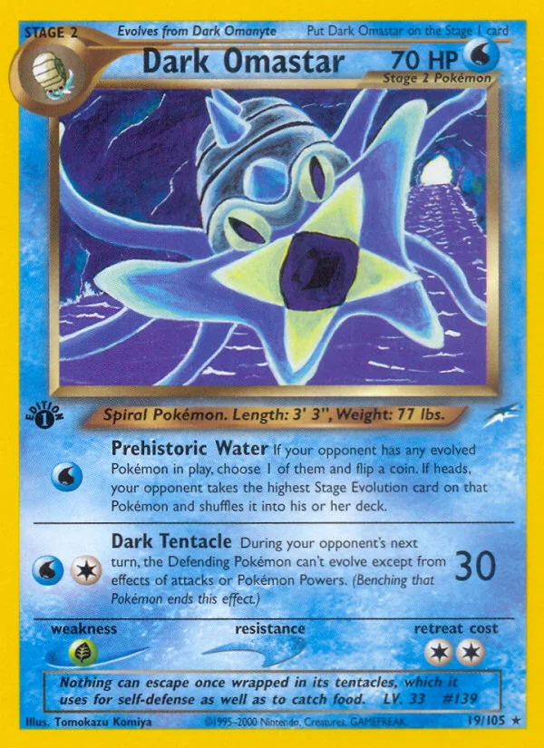 Dark Omastar Pokemon card