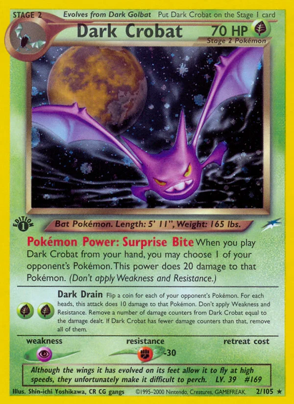 Dark Crobat Pokemon card