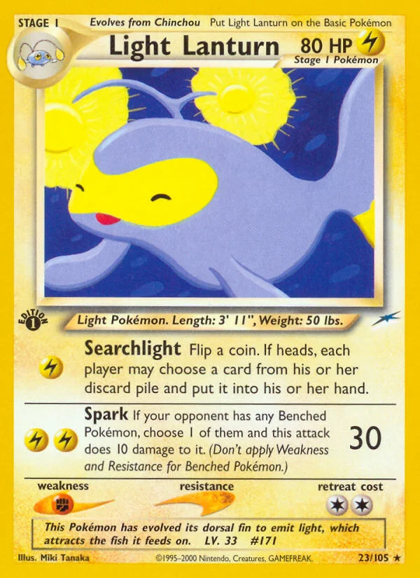 Light Lanturn Pokemon card