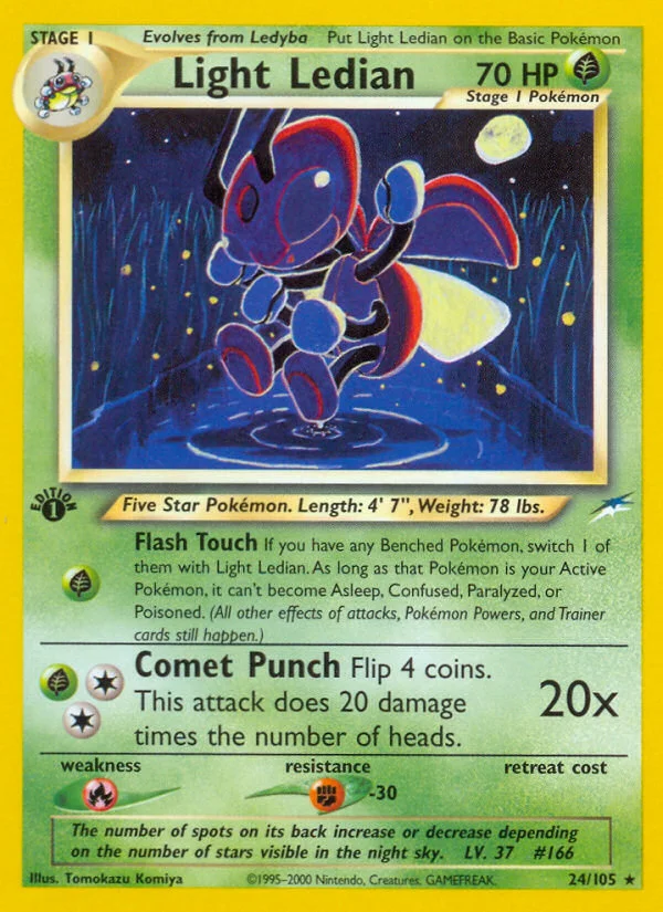 Light Ledian Pokemon card