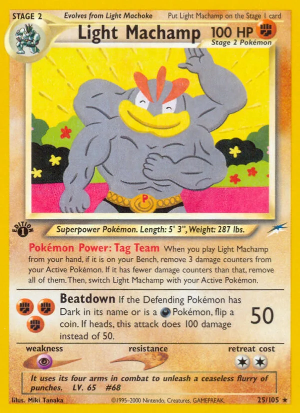 Light Machamp Pokemon card