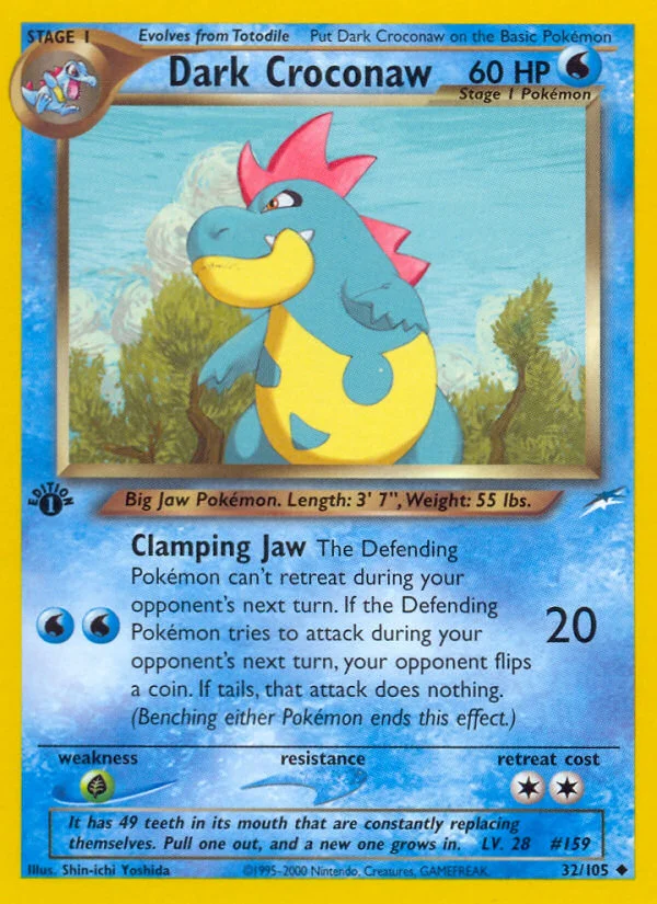 Dark Croconaw Pokemon card