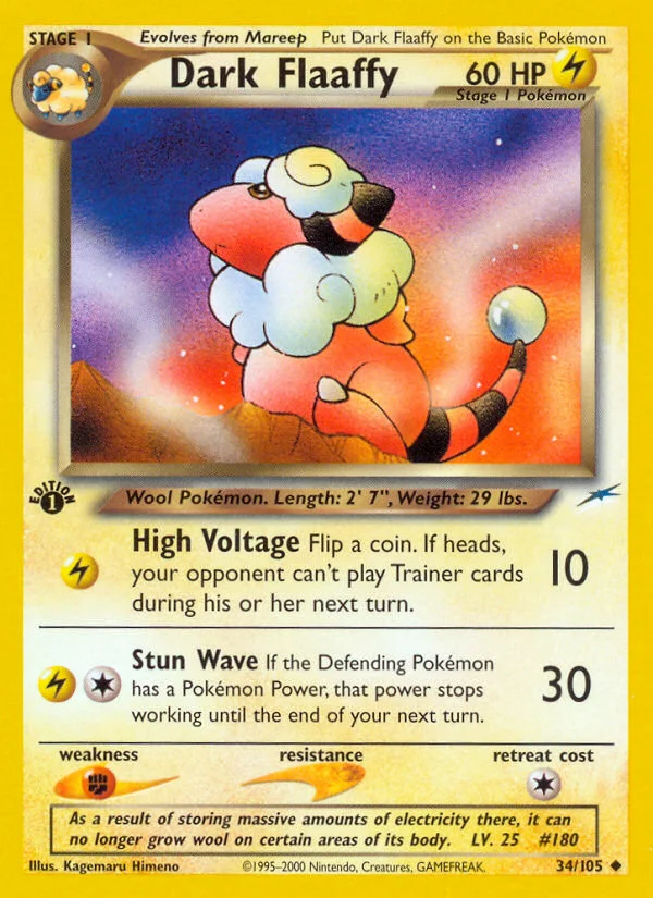 Dark Flaaffy Pokemon card
