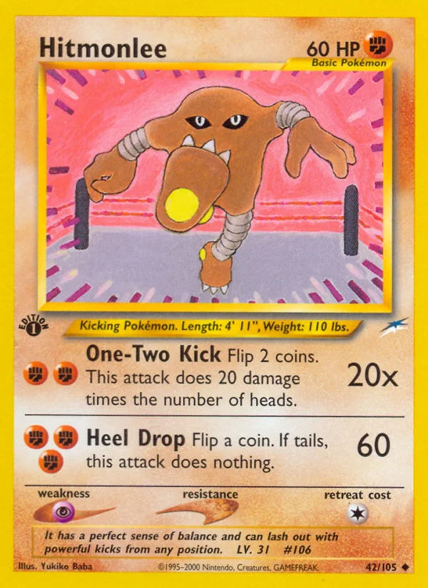 Hitmonlee Pokemon card