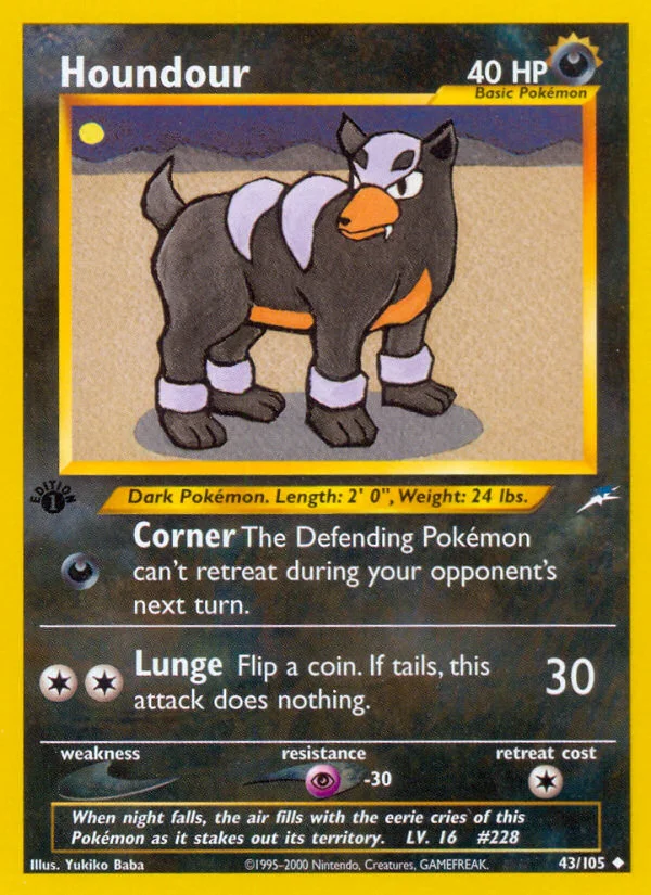 Houndour Pokemon card