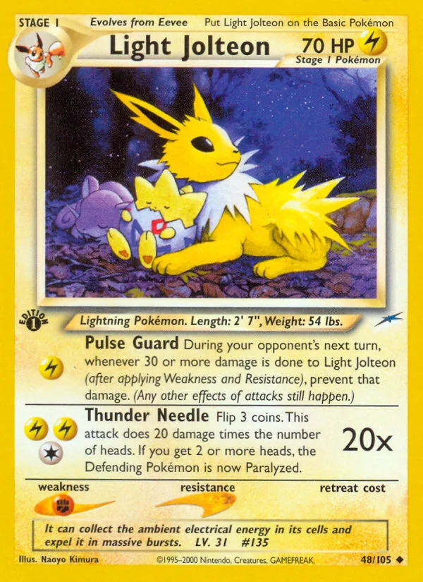 Light Jolteon Pokemon card