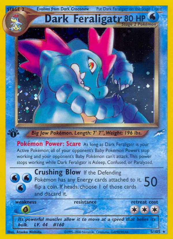 Dark Feraligatr Pokemon card