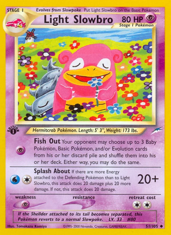 Light Slowbro Pokemon card