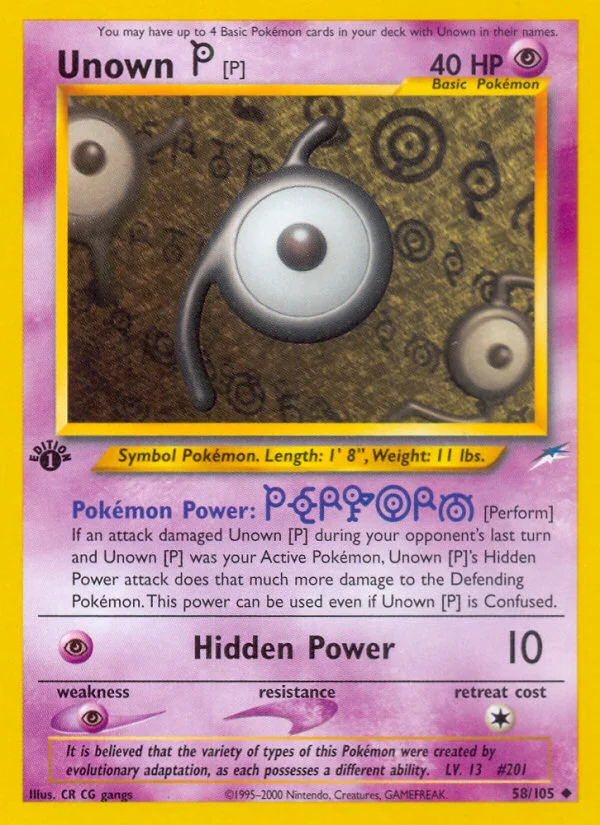 Unown [P] Pokemon card