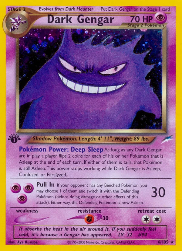 Dark Gengar Pokemon card