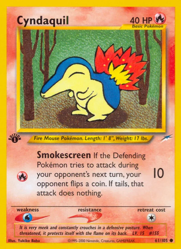 Cyndaquil Pokemon card