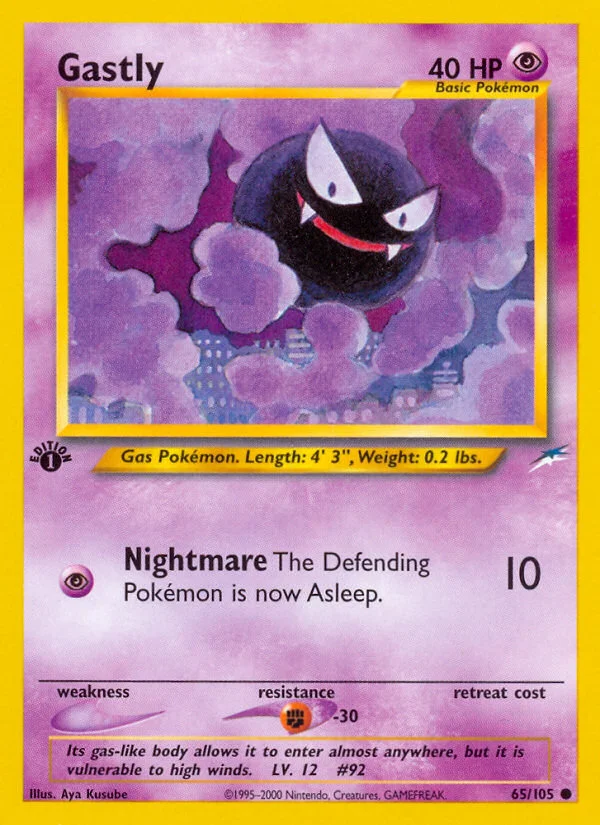 Gastly Pokemon card