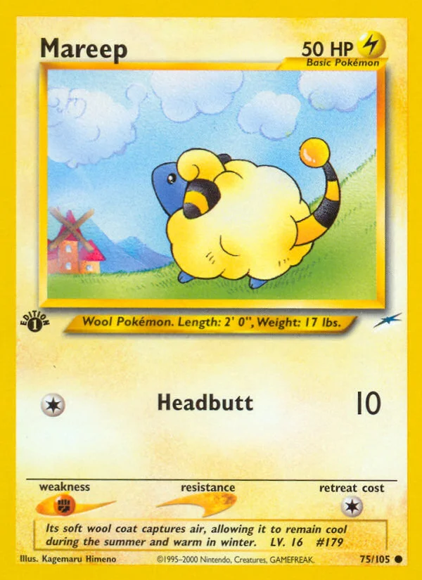 Mareep Pokemon card