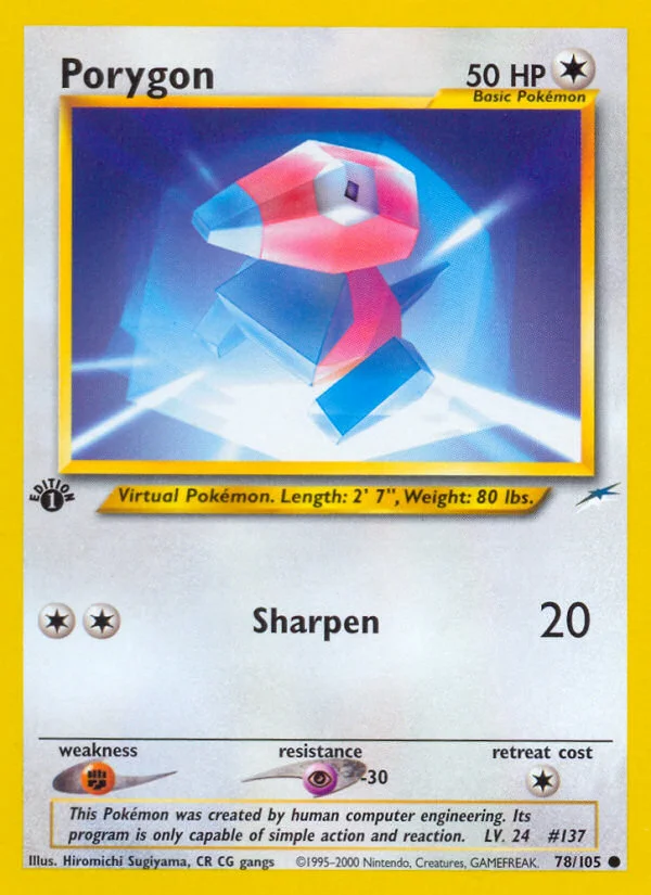 Porygon Pokemon card