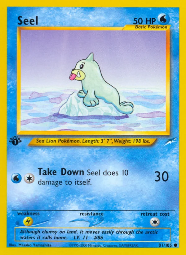 Seel Pokemon card