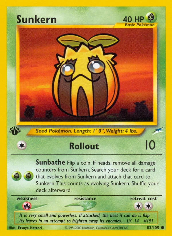Sunkern Pokemon card
