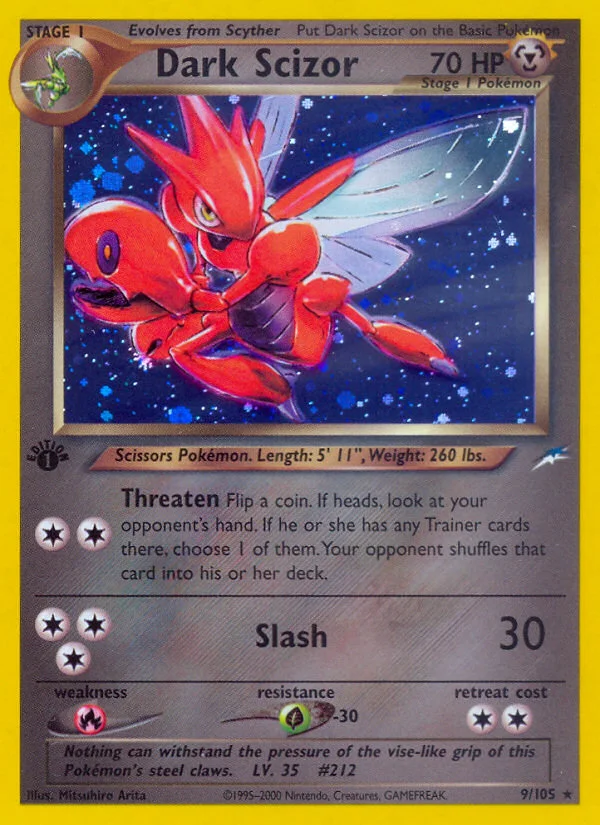Dark Scizor Pokemon card