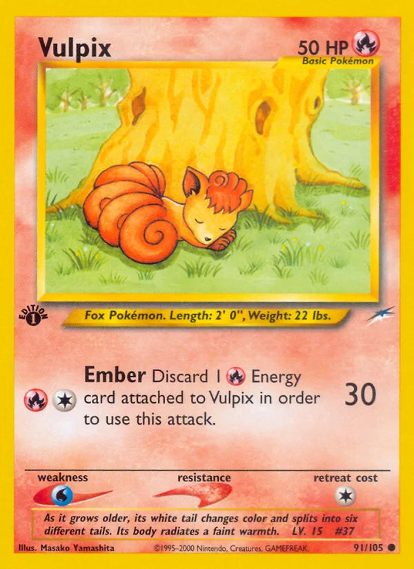 Vulpix Pokemon card