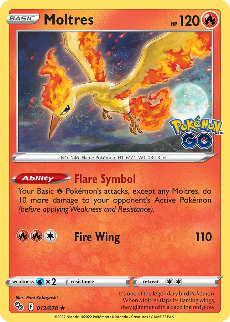 Moltres Pokemon card
