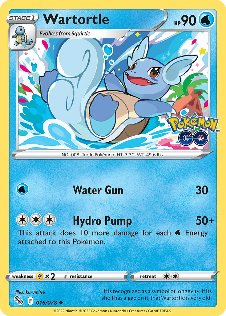Wartortle Pokemon card