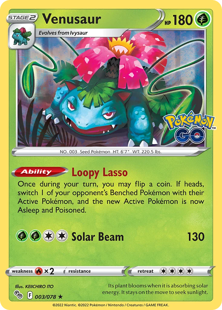 Venusaur Pokemon card