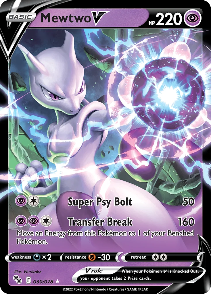 Mewtwo V Pokemon card