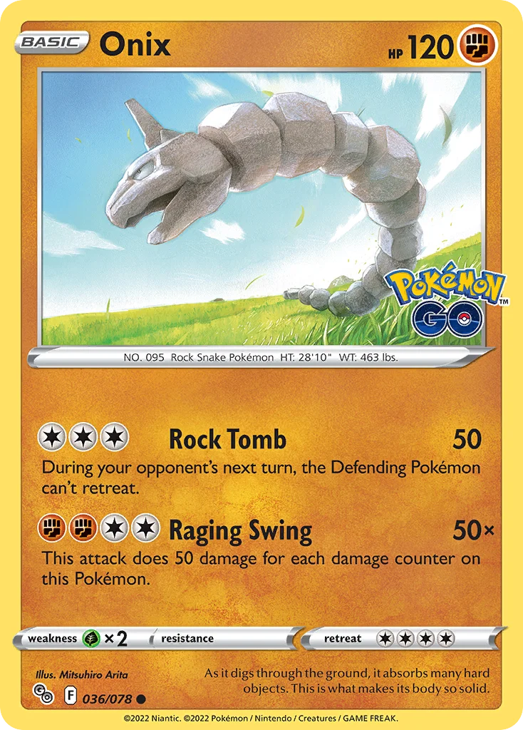 Onix Pokemon card
