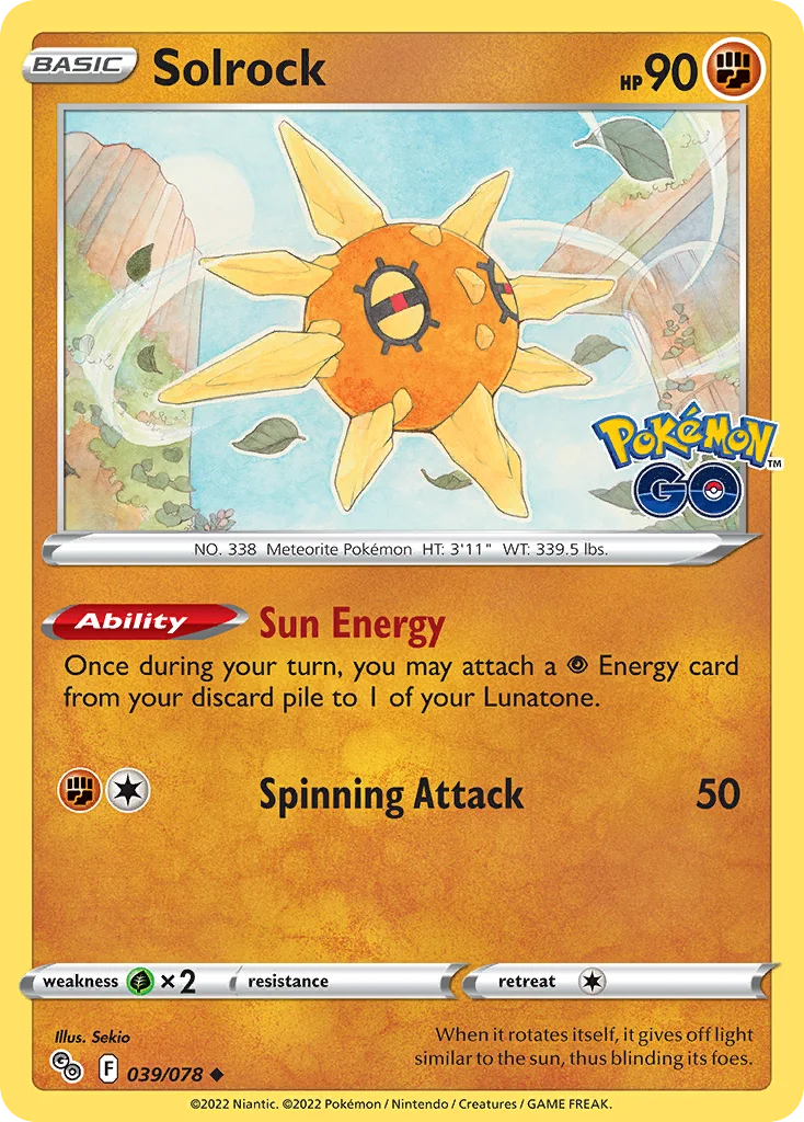 Solrock Pokemon card