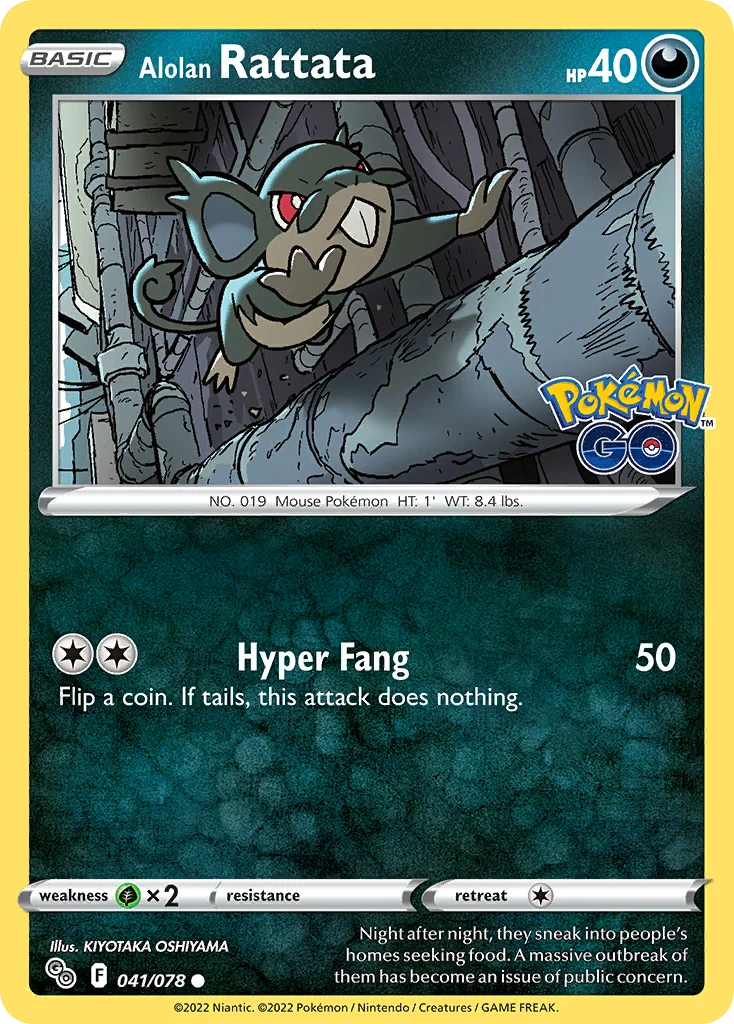 Alolan Rattata Pokemon card
