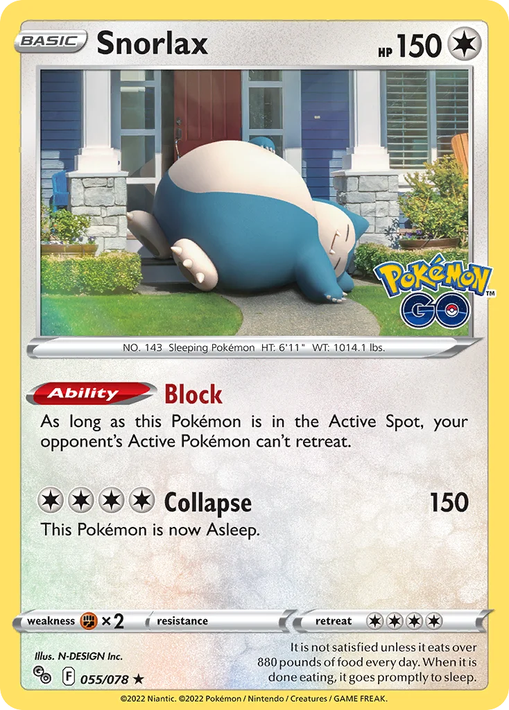 Snorlax Pokemon card