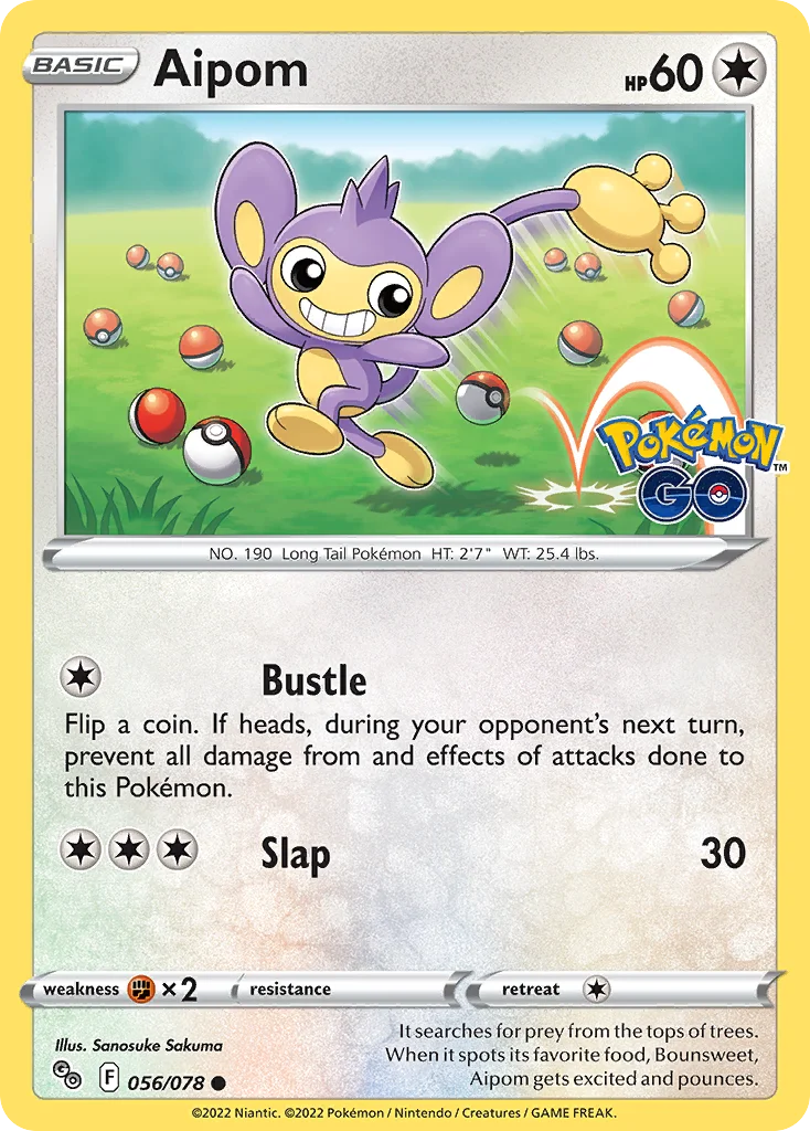 Aipom Pokemon card