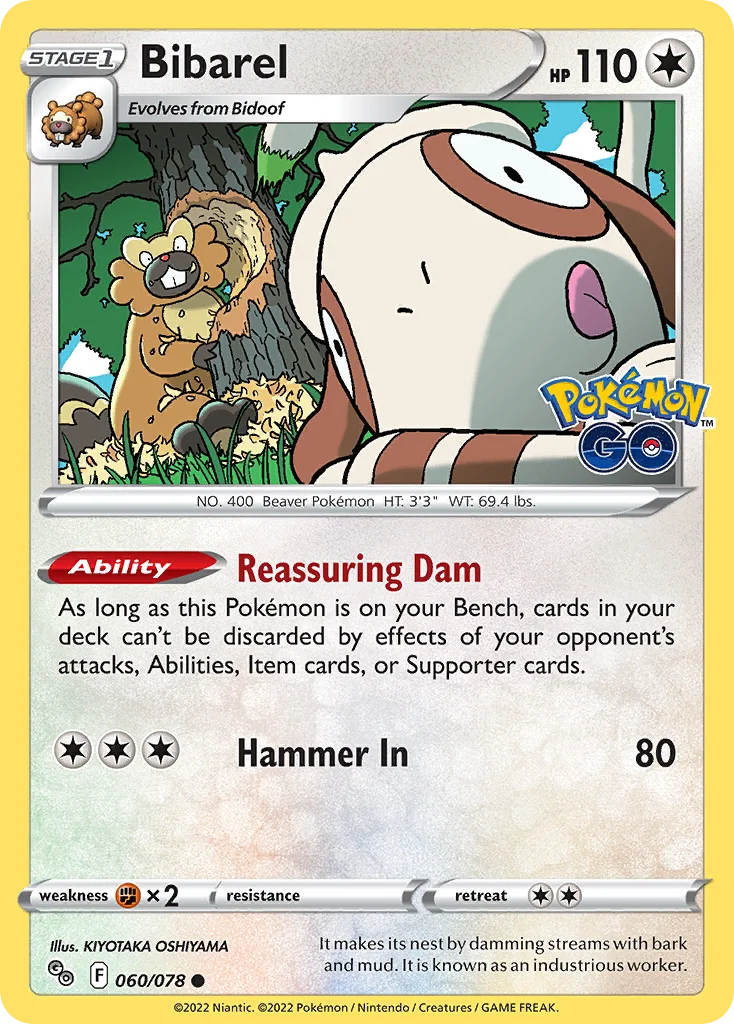 Bibarel Pokemon card