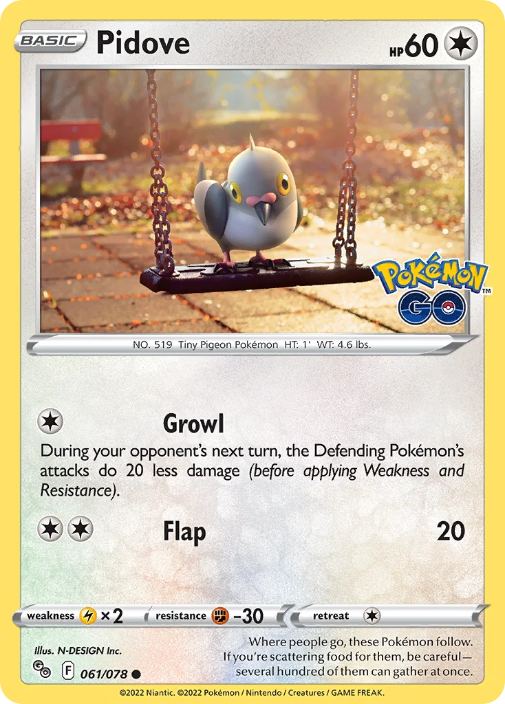 Pidove Pokemon card