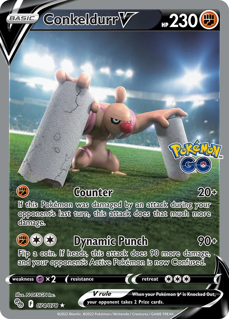 Conkeldurr V Pokemon card