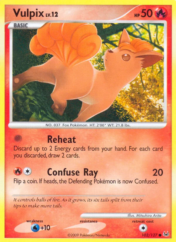 Vulpix Pokemon card