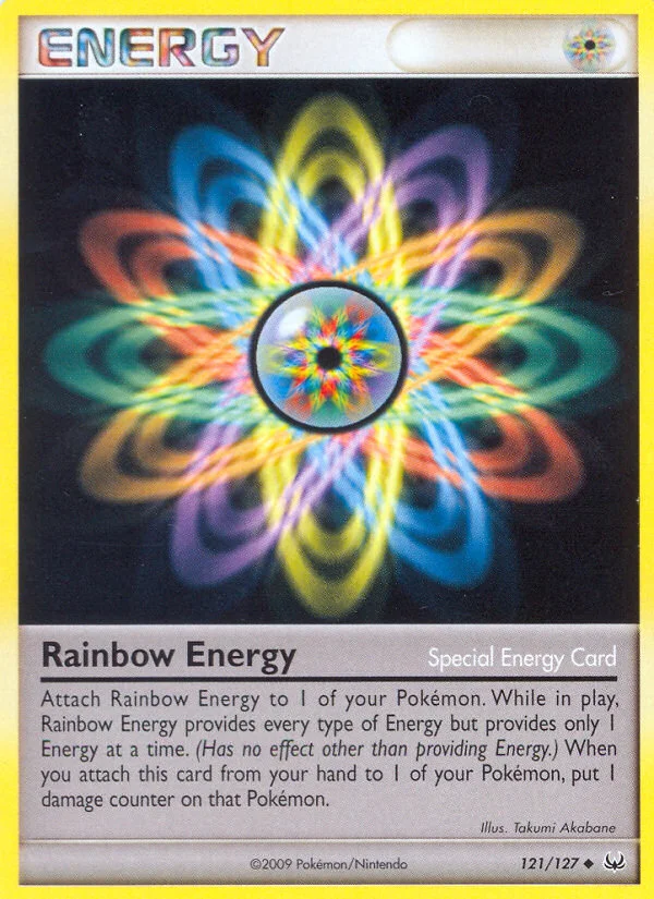 Rainbow Energy Pokemon card