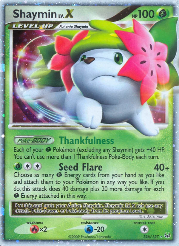 Shaymin LV.X Pokemon card
