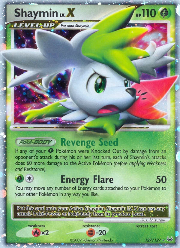 Shaymin LV.X Pokemon card
