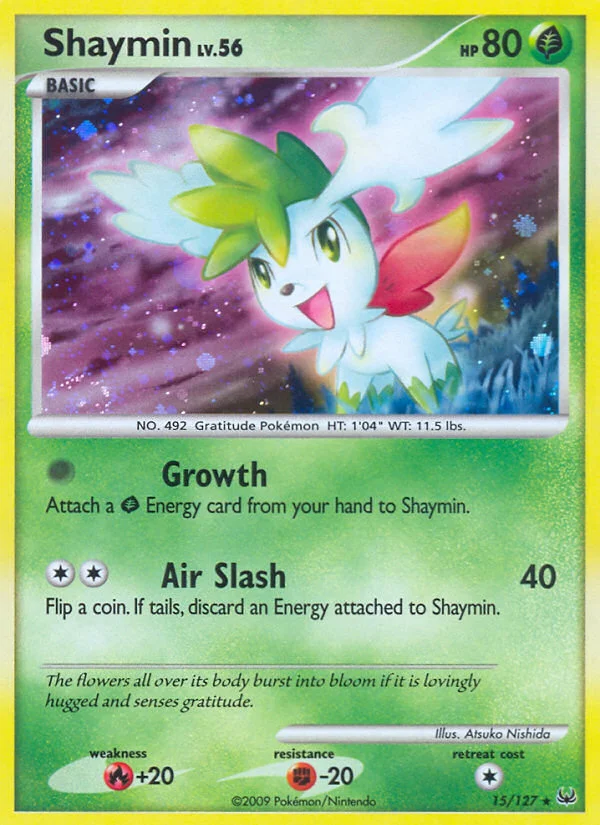 Shaymin Pokemon card
