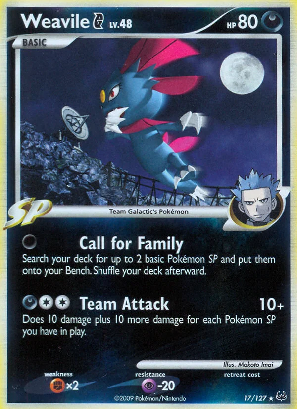 Weavile G Pokemon card