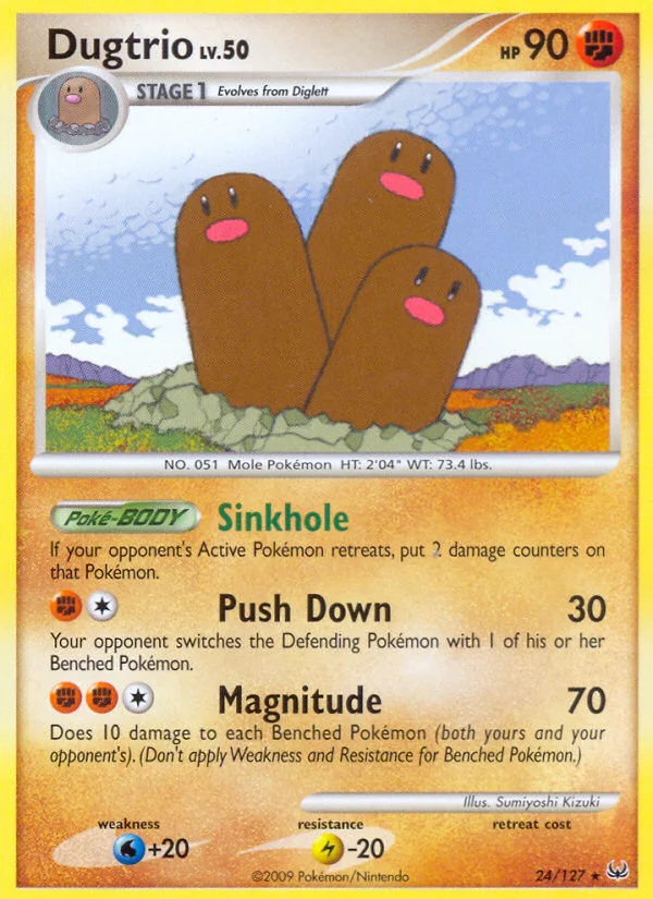 Dugtrio Pokemon card