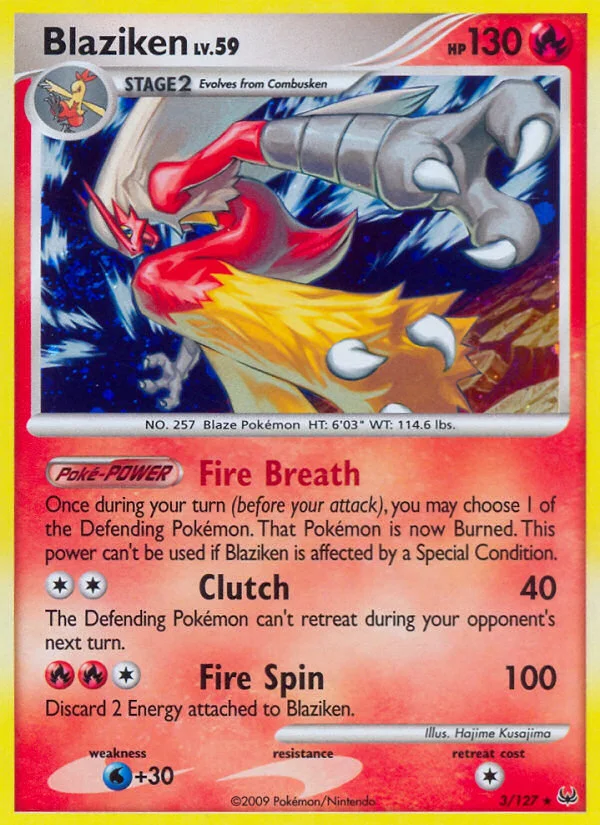 Blaziken Pokemon card