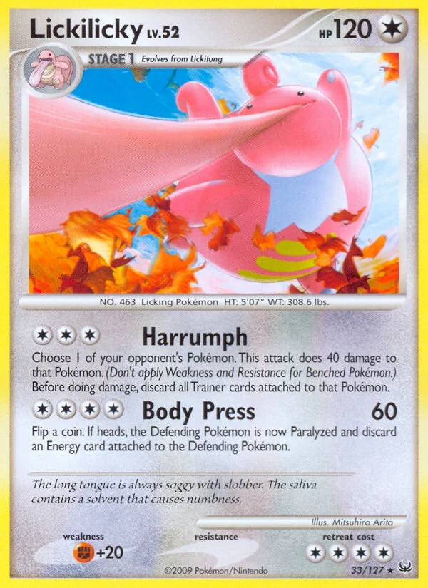 Lickilicky Pokemon card