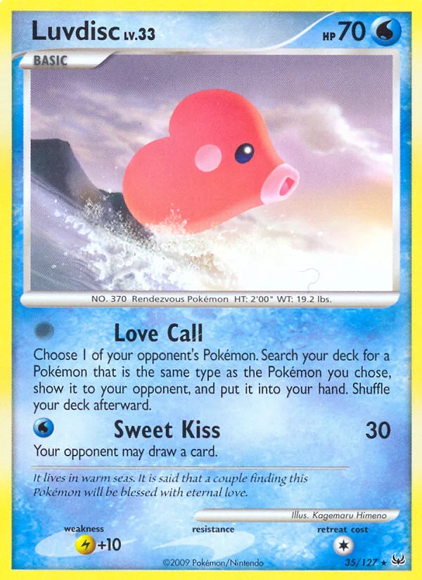 Luvdisc Pokemon card