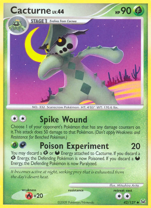 Cacturne Pokemon card