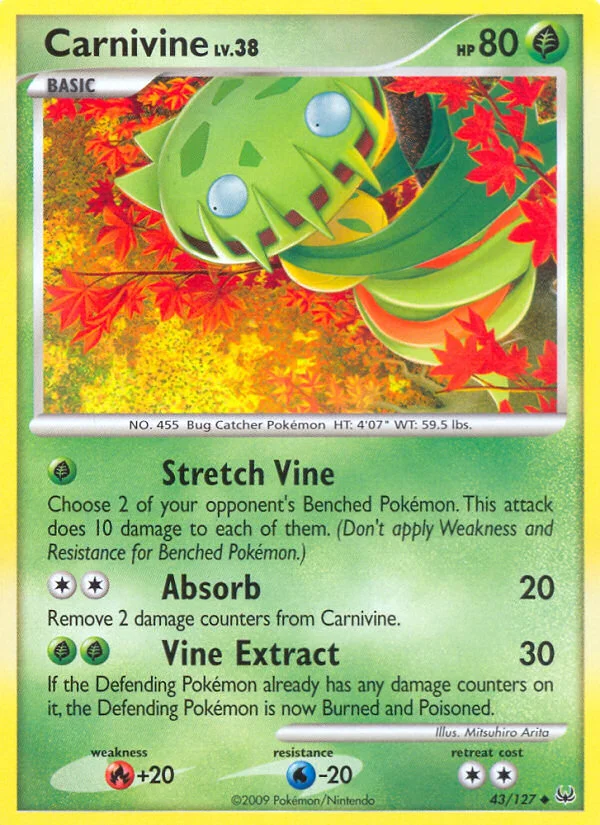 Carnivine Pokemon card