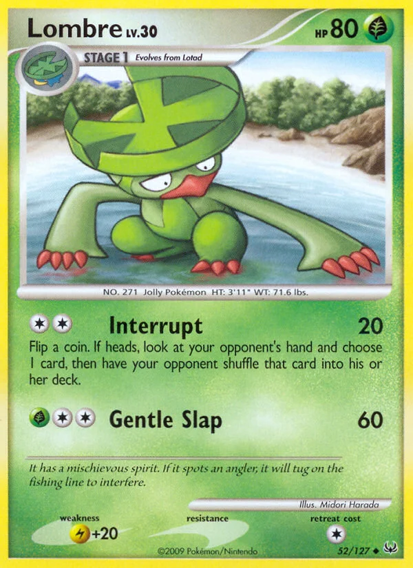 Lombre Pokemon card